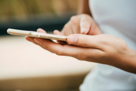 woman using a cell phone